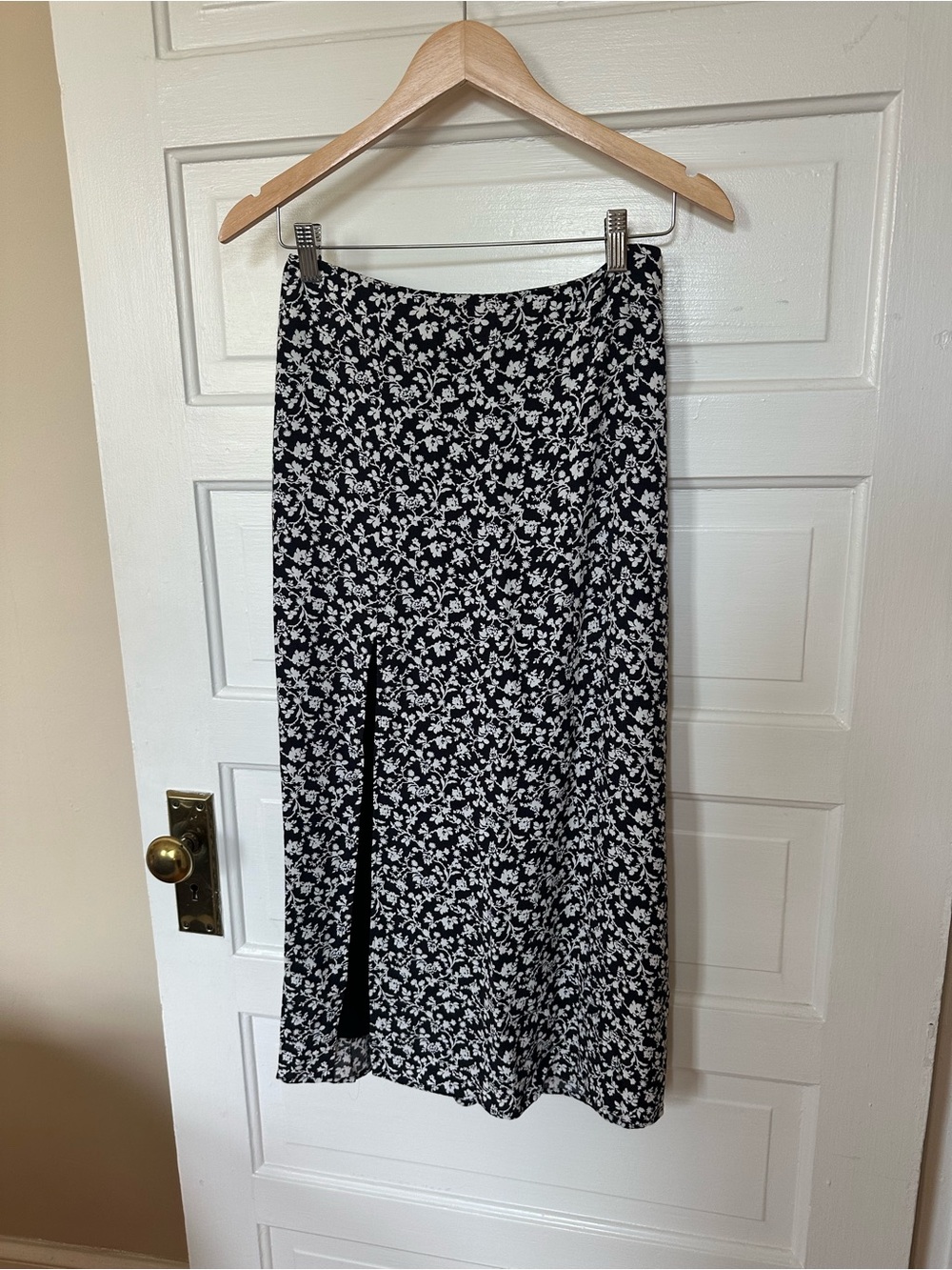Maeve by Anthropologie Floral Midi Slip Skirt
